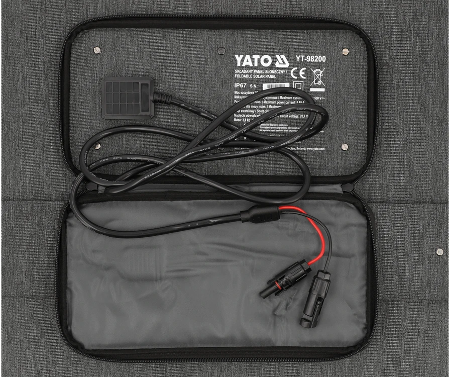 Yato Toya Sa Poland Nešiojamas sulankstomas saulės skydelis | 100 W | 4-in-1 adapteris (YT-98200)