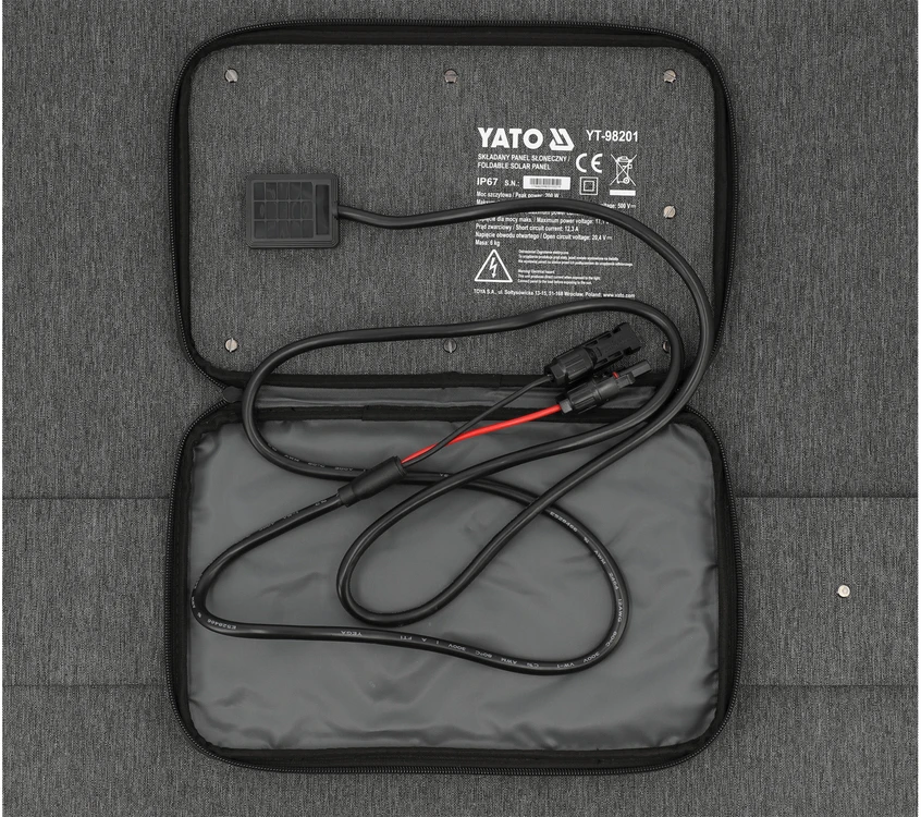 Yato Toya Sa Poland Nešiojamas sulankstomas saulės skydelis | 200 W galia | 4-in-1 adapteris (YT-98201)
