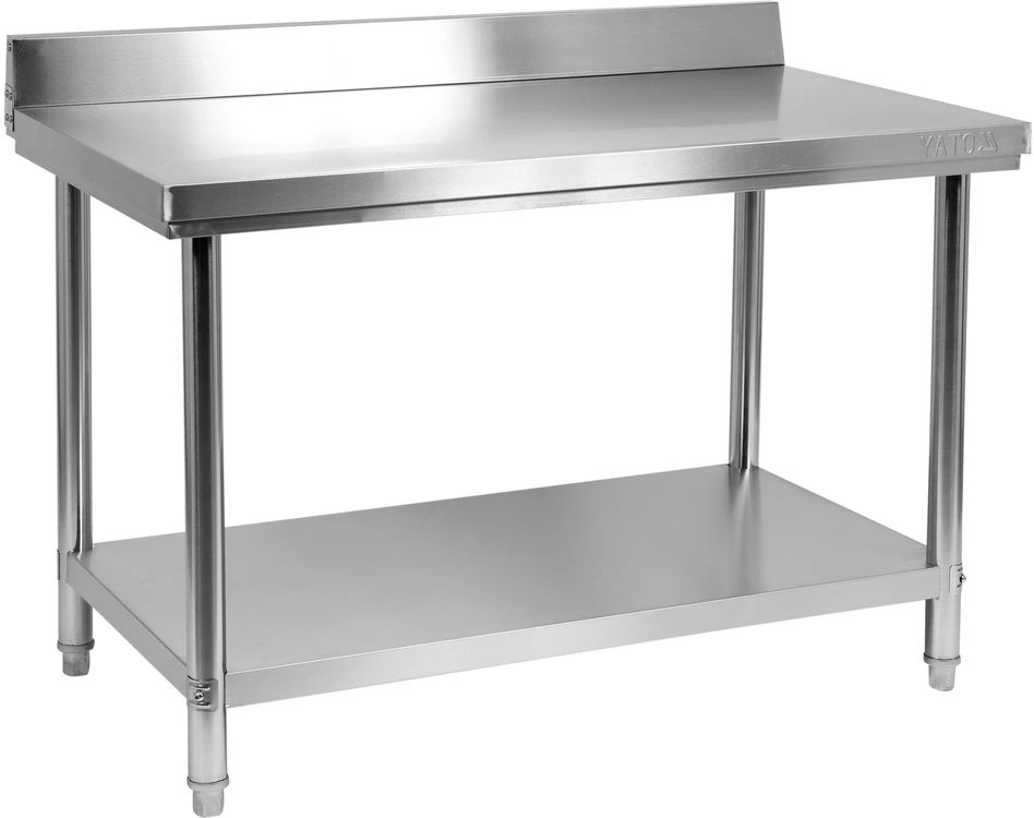 Yato Nerūdijančio plieno sieninis stalas su lentyna, 1400x700 mm stalviršis