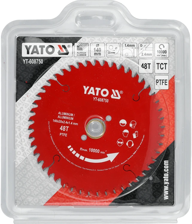 Yato TCT PTFE DISKAS ALUMINIUI 140*20*48T