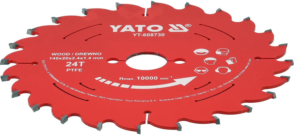 Yato TCT PTFE DISKAS MEDIENAI 140*20*24T
