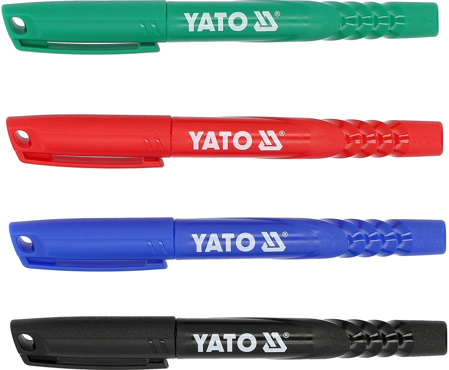 Yato Toya Sa Poland Techniniai markeriai | 36 vnt | juoda žalia raudona mėlyna (YT-69310)