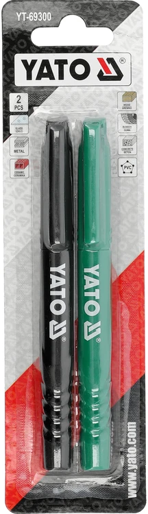 Yato Toya Sa Poland Techniniai markeriai | 2 vnt | juoda žalia (YT-69300)