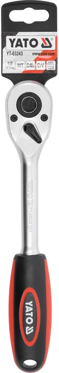 Yato Toya Sa Poland Rankena galvutėms terkšlinė | smulkūs dantukai 90T | 12.5 mm (1/2") (YT-03243)
