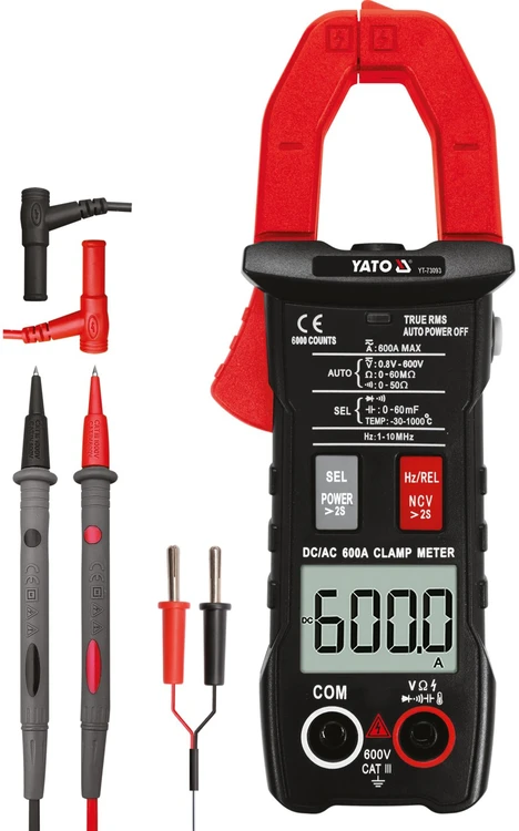 YATO srovės matavimo replės TRUE RMS AC / DC 600A