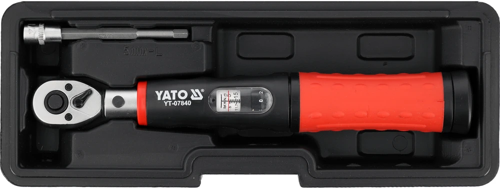 Yato Toya Sa Poland Tikslus dinamometrinio rakto rinkinys | 6,3 mm (1/4") | 5–25 Nm | 11 vnt. (YT-07840)