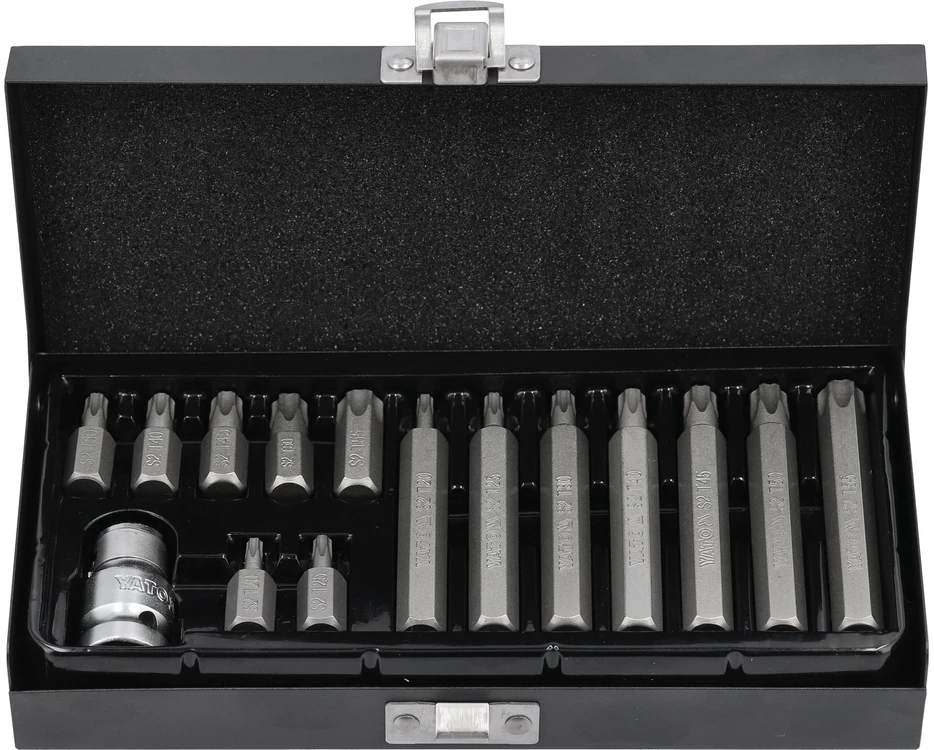 YATO KOŃCÓWKI TORX 15elem. Z OTWOREM 0417