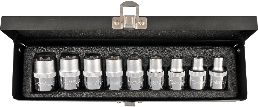 Sukimo galvučių komplektas Yato YT-0521; TORX; 9 vnt.