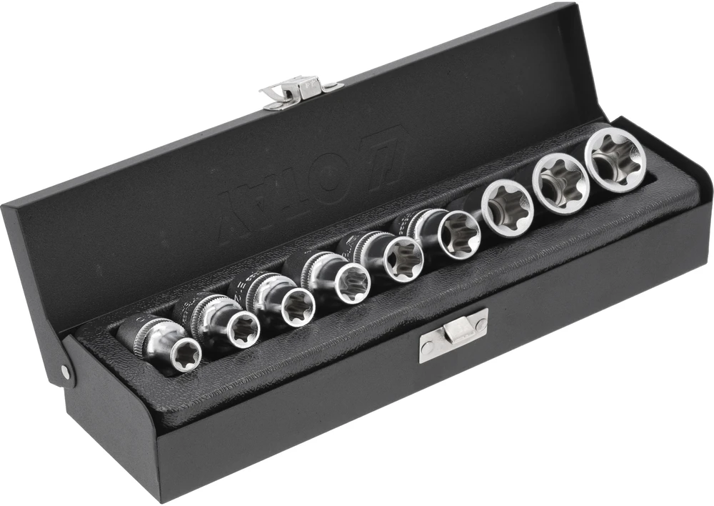 Sukimo galvučių komplektas Yato YT-0521; TORX; 9 vnt.