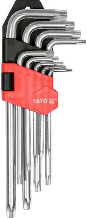 YATO TORX raktai, 9 vnt., T10-T50, ilgi, su skyle 0511