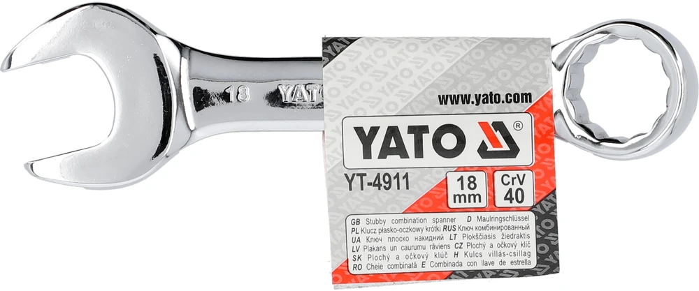 Yato Toya Sa Poland Raktas kombinuotas patrumpintas | 18 mm (YT-4911)