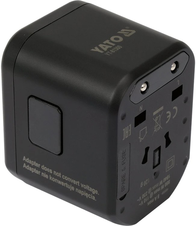 YATO UNIVERSALUS USB / USB-C 18W TRAVEL ADAPTER
