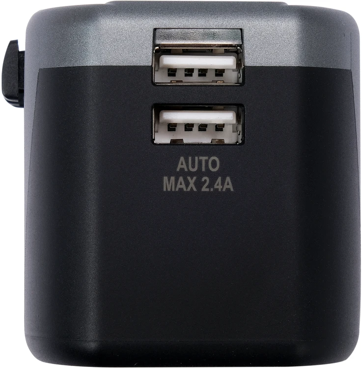 Yato Toya Sa Poland Kelionininis adapteris | universalus | daugiau nei 150 šalių | su 2 X USB 5V / 2.4A Įkrovikliu (YT-81301)
