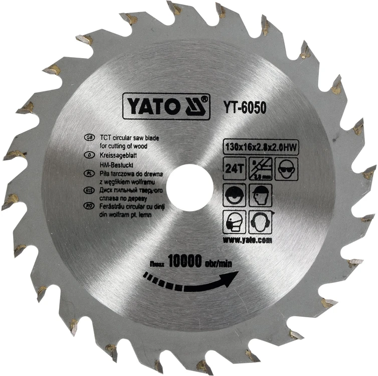 YATO WIDI diskinis pjūklas 130x16 mm 24 dantu 6050