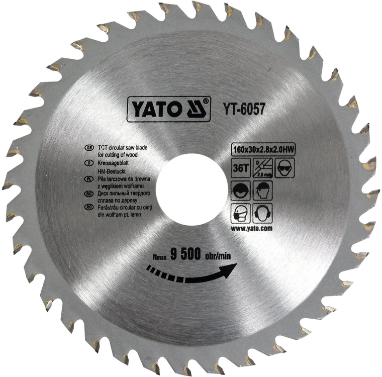 YATO WIDI diskinis pjūklas 160x30 mm 36 dantuku 6057