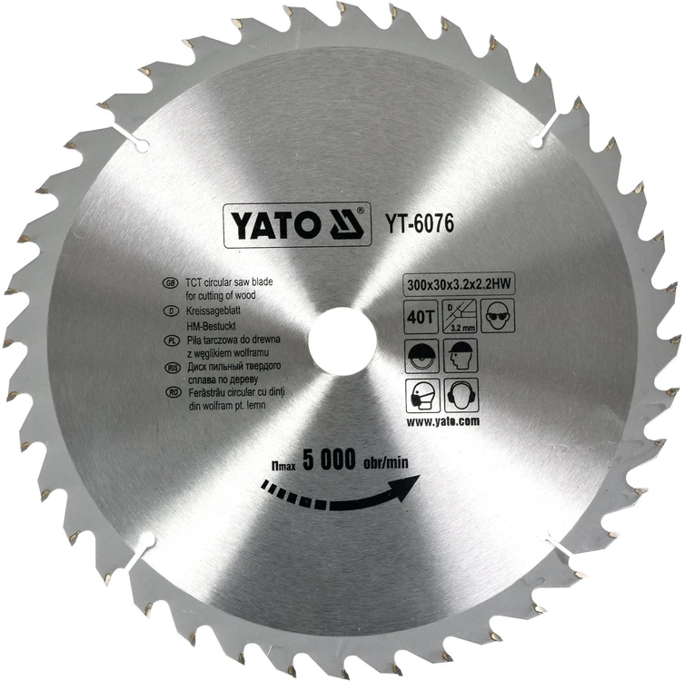 YATO WIDI diskinis pjūklas 300x30 mm 40 dantukų 6076