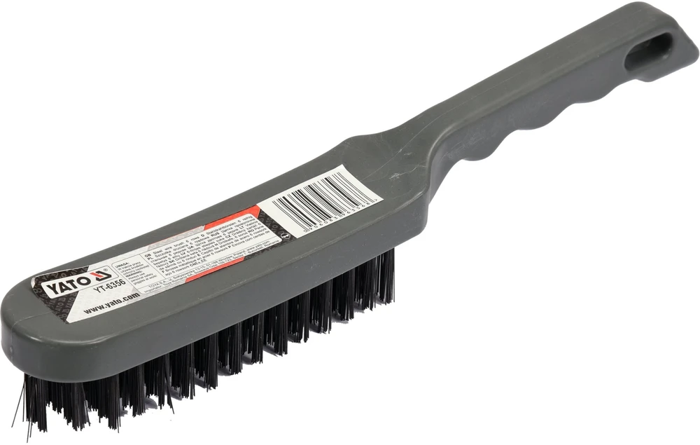 YATO SZCZOTKA DRUCIANA 6-RZĘDOWA, PLASTIKOWA RĄCZKĄ 6356