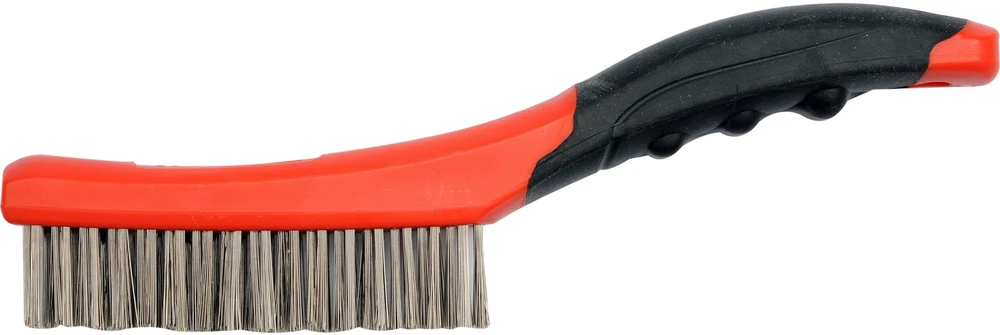 Toya Sa Poland Vielinis šepetys nerūdijančio plieno | plastikinė rankena | 260 mm, 4 eilutės