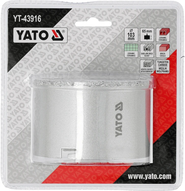 Toya Sa Poland Karūnėlė gręžimui | volframo karbidas | Ø 103 mm | 65 mm gylis (YT-43916)