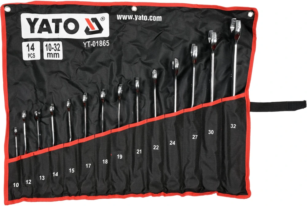 YATO SUKTI KOMBINUOTI RAKTAI 10-32mm 14vnt