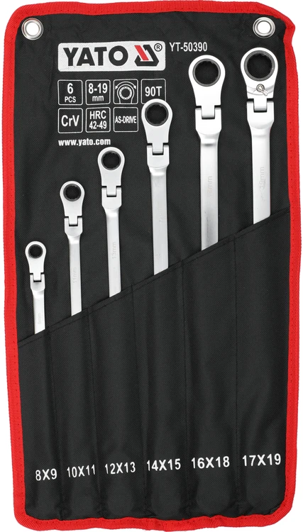 Yato ZES KEY EYE LONG SU ŽAIDIMU IR SKAIDRUMU 8-19MM 6Vnt.