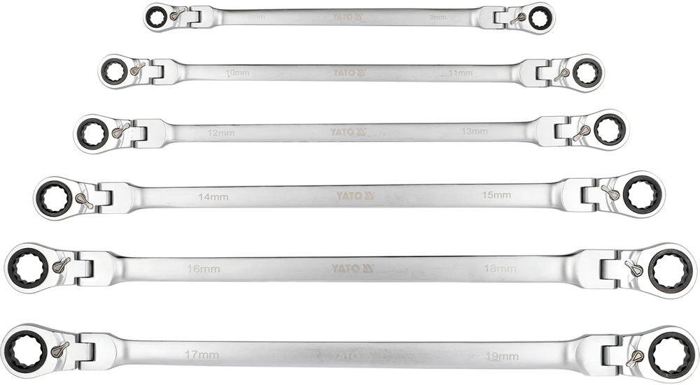 Yato ZES KEY EYE LONG SU ŽAIDIMU IR SKAIDRUMU 8-19MM 6Vnt.