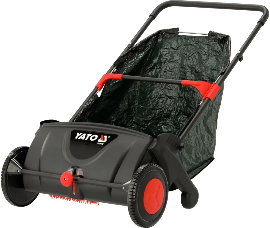 Yato Sodo atliekų surinkėjas, 53 cm darbinis plotis, 100 L talpa, rankinis vejos šlavėjas, lapų ir žolės surinkėjas terasoms ir vejoms