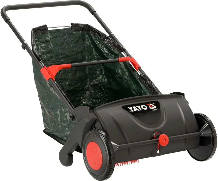 Yato Sodo atliekų surinkėjas, 53 cm darbinis plotis, 100 L talpa, rankinis vejos šlavėjas, lapų ir žolės surinkėjas terasoms ir vejoms