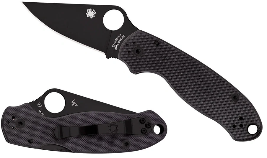 Atlenkiamas peilis Spyderco PARA 3 G-10 Juodas