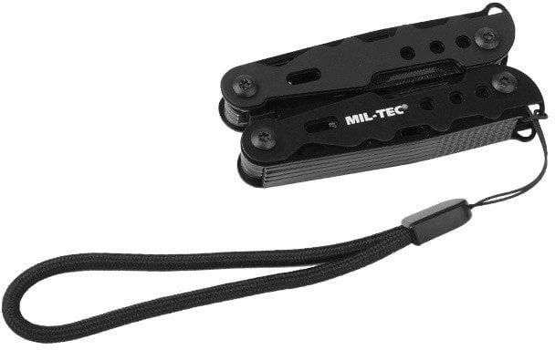 Mil-Tec Juodas MULTI ĮRANKIS MAŽAS SU dėklu