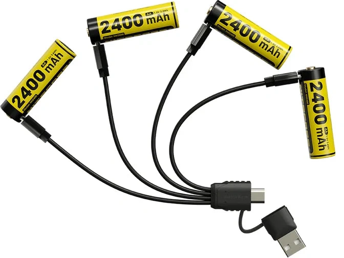 Įkraunamos AA baterijos Nitecore NH2400 2400mAh, 2 vnt.