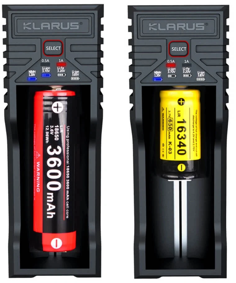 Įkroviklis Klarus K1 PRO, 21700/18650/16340/14500 įkraunamoms baterijoms