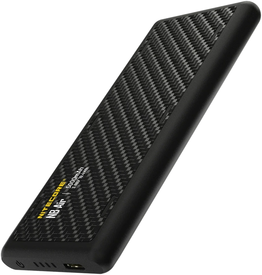 Nitecore NB Air itin lengvas ir plonas USB-C 5000mAh maitinimo blokas