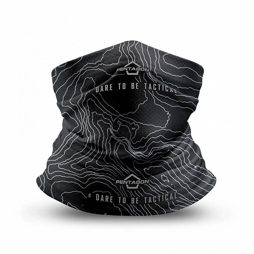 Kaklamautė Pentagon Skiron "Topographic Map", Juoda