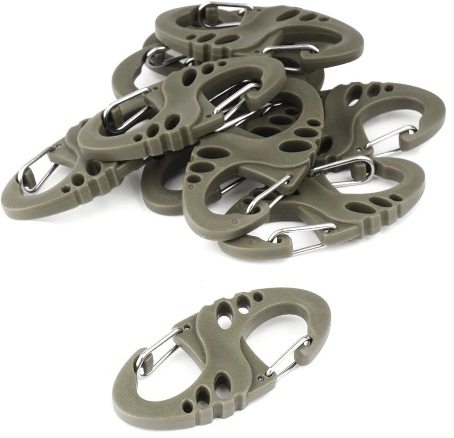 Mil-Tec S-Hook karabinų rinkinys - Žalias