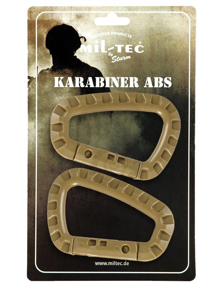 Mil-Tec Juodas CARABINER ABS
