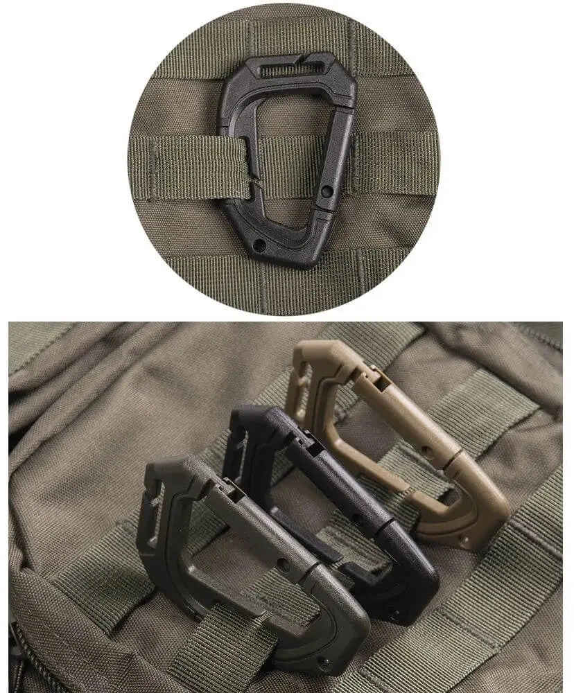 Karabinų rinkinys Mil-Tec MOLLE, 2vnt., Coyote