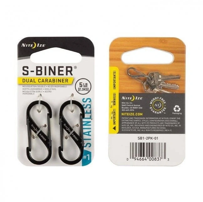 Karabinų rinkinys Nite Ize S-Biner #1, 4cm