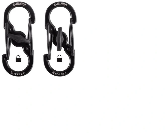 NITE-IZE karabinas S-Biner MicroLock (2vnt) juodas