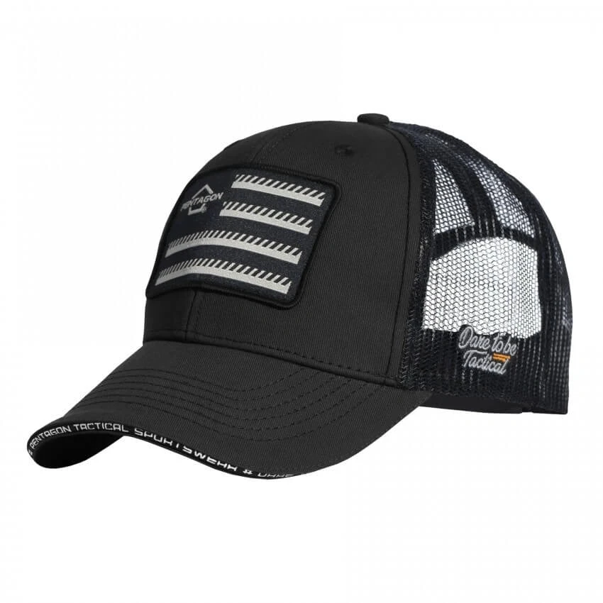 Kepurė Pentagon Wills Truckers Twill, Juoda