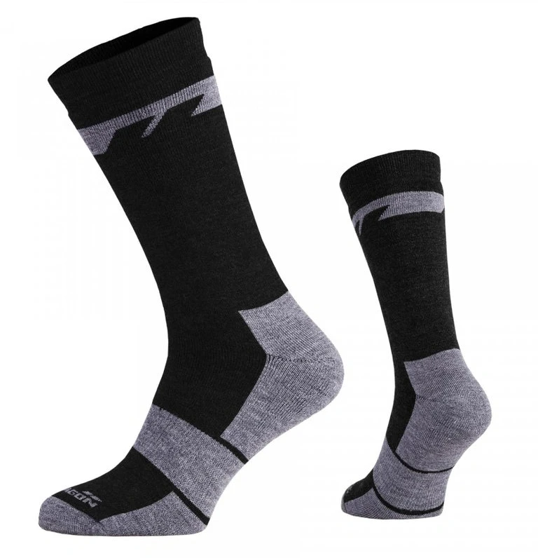 Kojinės Pentagon Alpine Merino Medium, Juoda