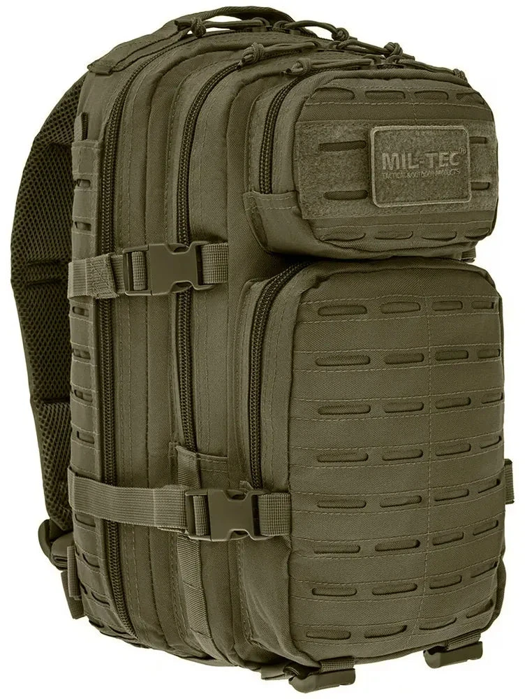 Kuprinė Mil-tec Assault lazerinis Cut SM, žalios spalvos, 20L