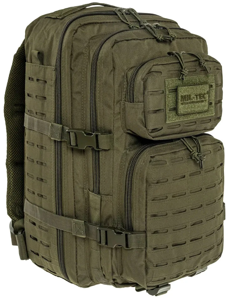 Kuprinė Mil-tec Assault lazerinis Cut LG, žalios spalvos, 36L