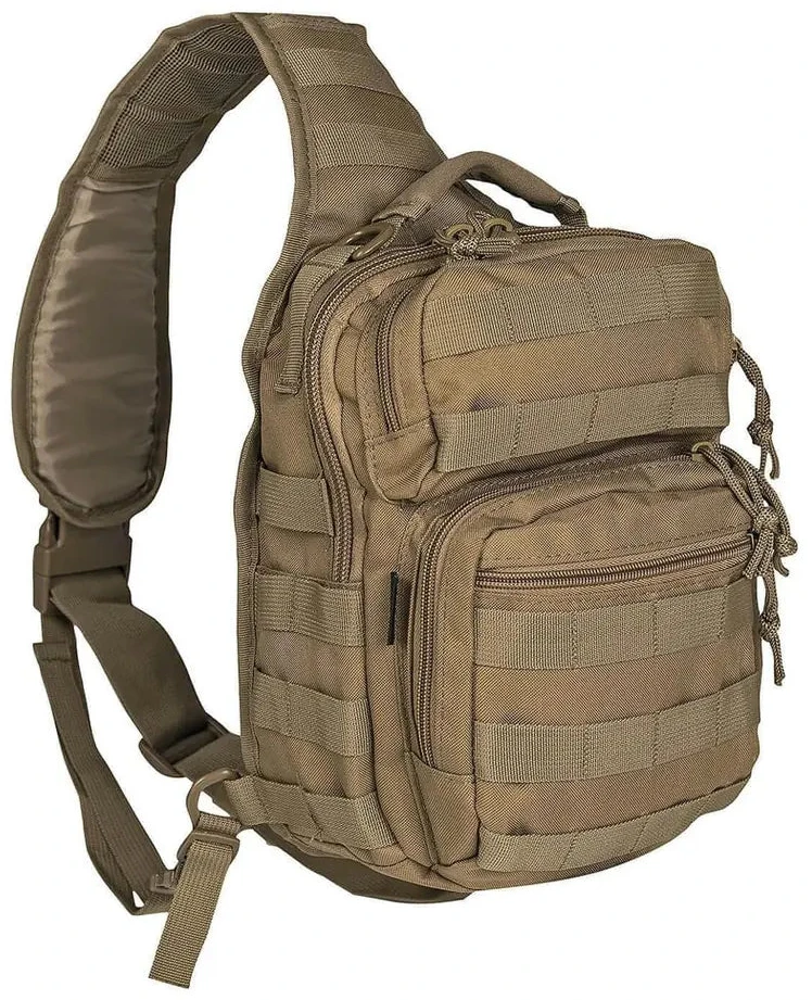 Kuprinė su viena petneša Mil-Tec Assault, 10l., Coyote