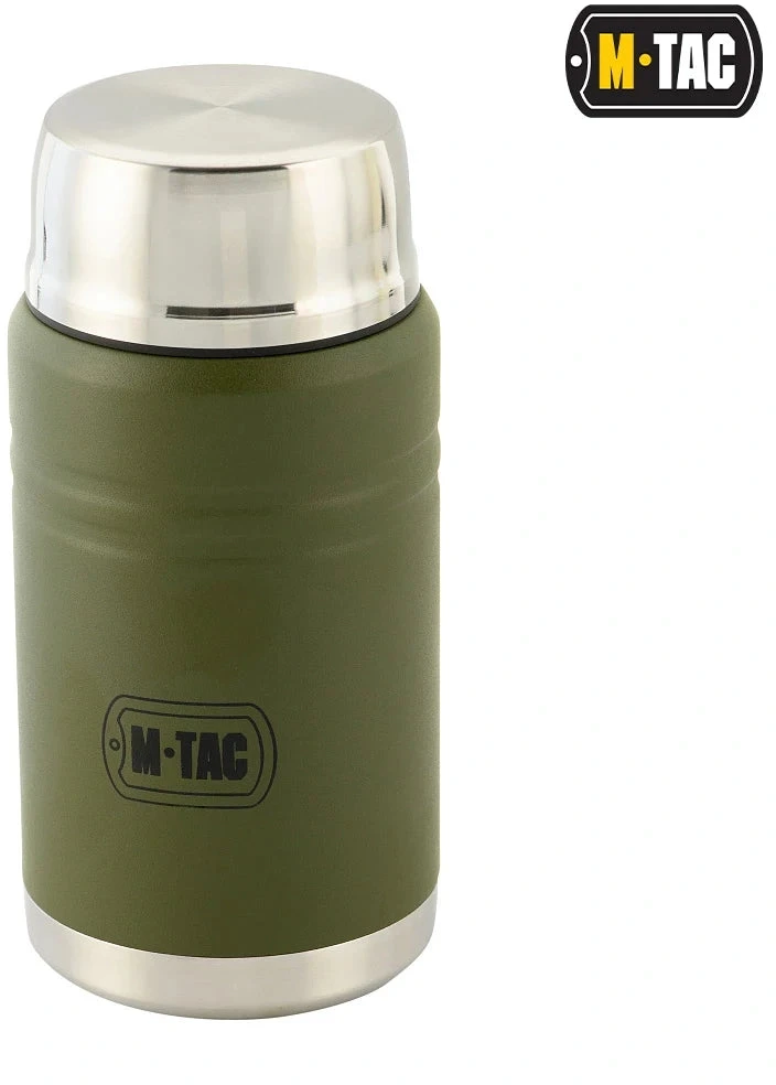 M-Tac maisto termosas su sulankstomu šaukštu 750 ml Olive