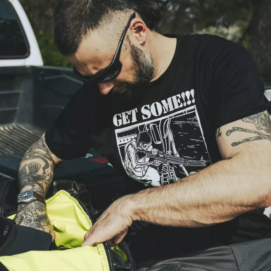 Marškinėliai Helikon-Tex Get some!, Olive Žalias