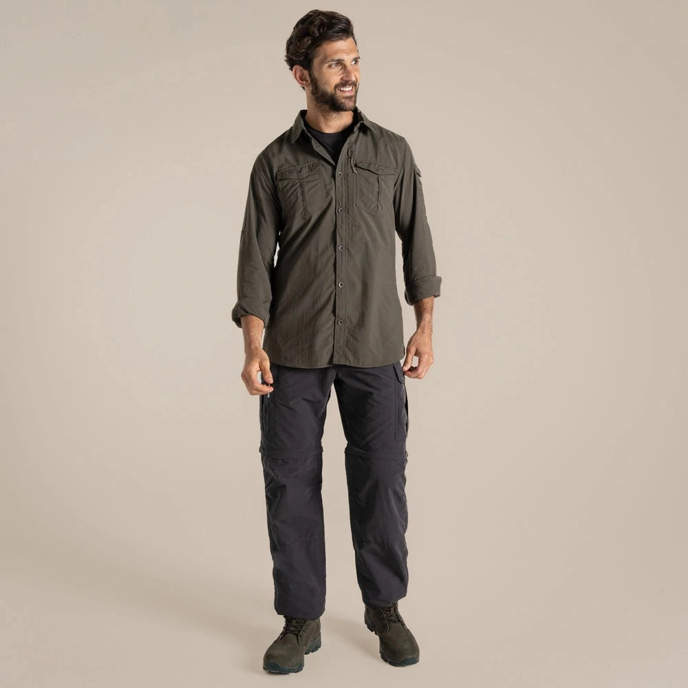 Marškiniai Craghoppers NosiLife Adventure Shirt III, su apsauga nuo uodų, Parchment
