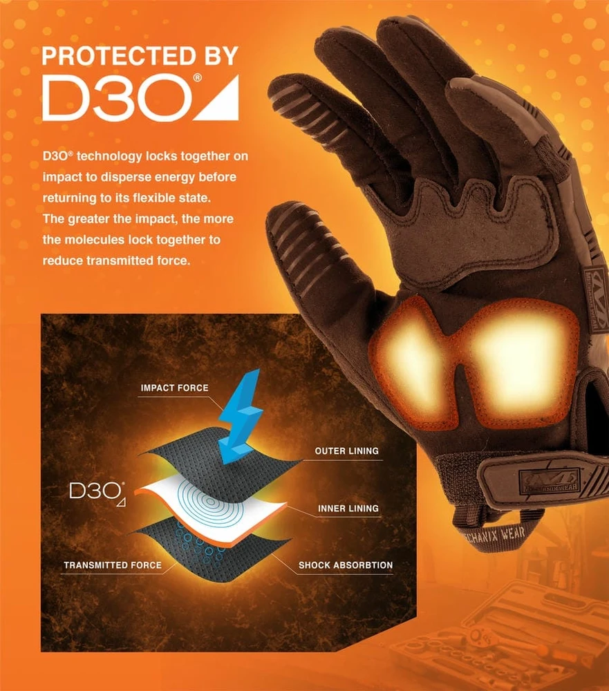Mechanix Wear Bepirštės pirštinės Mechanix M-Pact®, Coyote