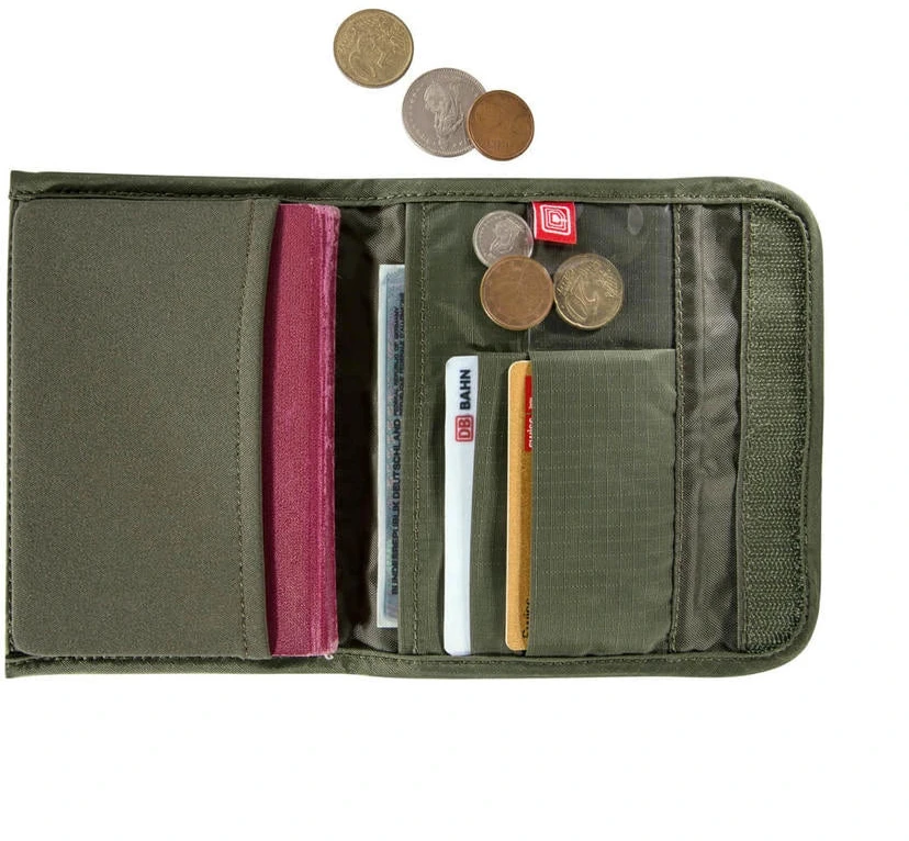 Piniginė su velcro Tasmanian Tiger Passport Safe RFID Block, Juoda