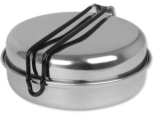 Mil-Tec Cook Set Stainless Steel 1 Person Vieno asmens kelioninis virtuvės reikmenų rinkinys